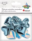 Ozdoba materiałowa Craft-Fun Series serca samoprzylepne Titanum (2324050-light blue)
