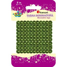 Taśma ozdobna Craft-Fun Series z cekinami 6x2 [mm x m] zielona Titanum (363640)