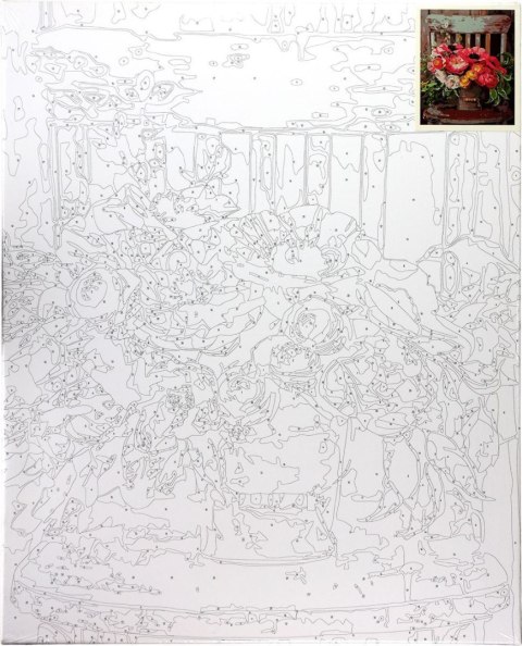 Zestaw kreatywny Malowanie po numerach 40x50cm Bukiet na krześle Flamingo Line (FYS164) Zestaw kreatywny Malowanie po numerach 40x50cm Bukiet na krześle Flamingo Line (FYS164)