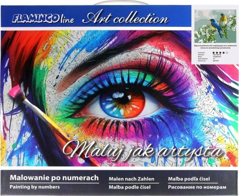 Zestaw kreatywny Malowanie po numerach 40x50cm Ptaki Flamingo Line (FLG019-01) Zestaw kreatywny Malowanie po numerach 40x50cm Ptaki Flamingo Line (FLG019-01)