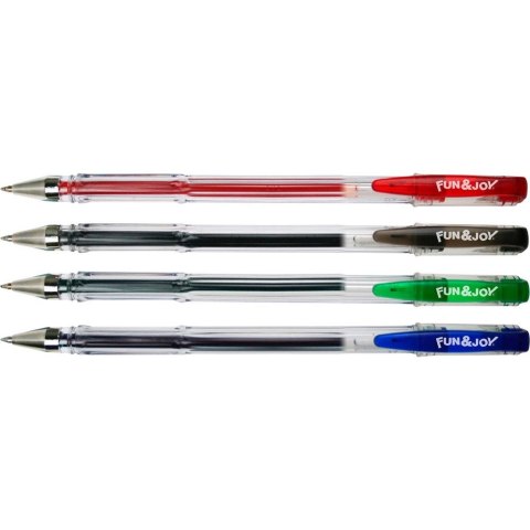 Długopis żelowy mix 0,7mm Fun&Joy (FJ-G04C) Długopis żelowy mix 0,7mm Fun&Joy (FJ-G04C)