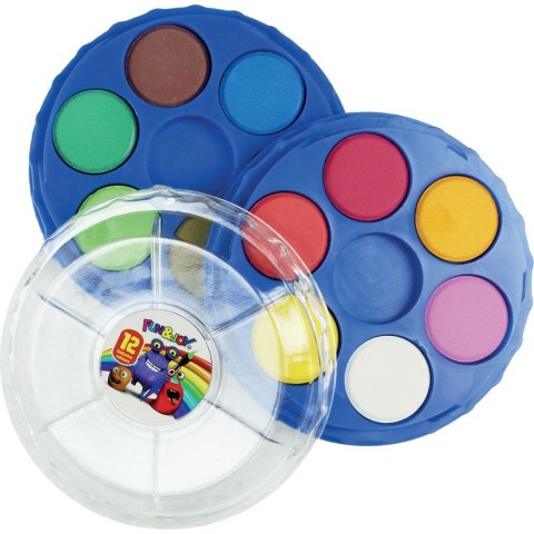 Farby akwarelowe 12 kolor. Fun&Joy (FJ-12K21PUD) Farby akwarelowe 12 kolor. Fun&Joy (FJ-12K21PUD)