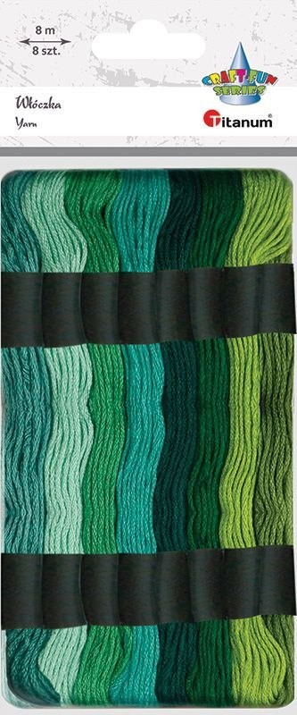 Mulina Craft-Fun Series tonacja zielona 8 kol. Titanum (21DT0514-2) Mulina Craft-Fun Series tonacja zielona 8 kol. Titanum (21DT0514-2)