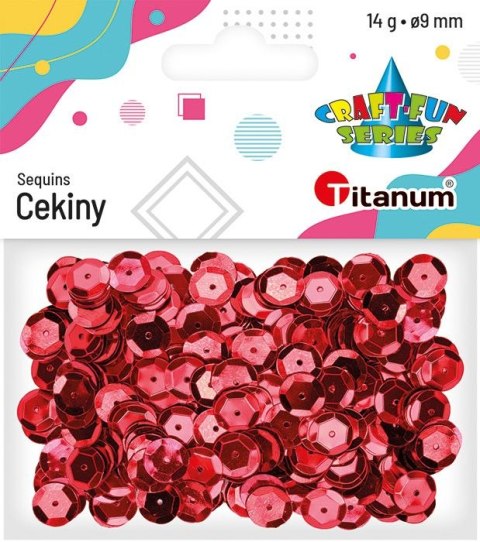 Cekiny Craft-Fun Series okrągłe 9mm czerwone 14g Titanum (268300) Cekiny Craft-Fun Series okrągłe 9mm czerwone 14g Titanum (268300)