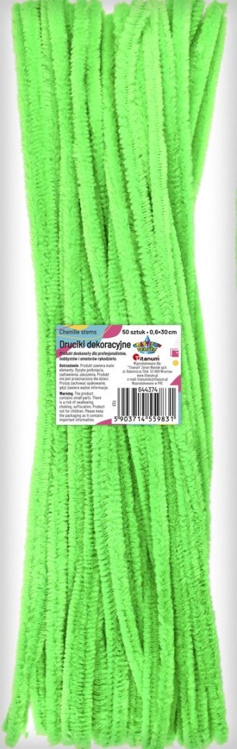 Drucik Craft-Fun Series kreatywny kolor: zielony jasny 300mm 50 szt Titanum (T09) Drucik Craft-Fun Series kreatywny kolor: zielony jasny 300mm 50 szt Titanum (T09)