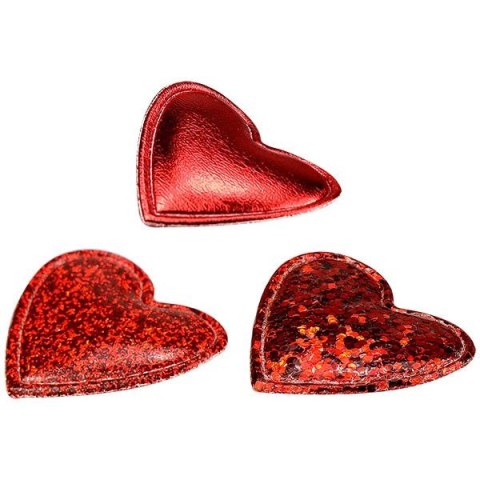 Ozdoba materiałowa Craft-Fun Series samoprzylepna Czerwone serduszka Titanum (BJ25042711)