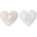 Ozdoba materiałowa Craft-Fun Series samoprzylepna Srebrne serduszka Titanum (BJ25042712)