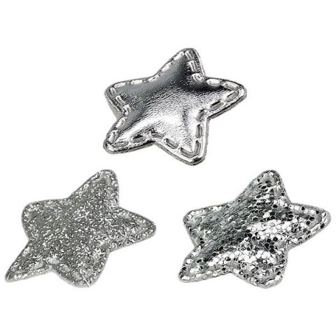 Ozdoba materiałowa Craft-Fun Series samoprzylepna srebrne gwiazdki Titanum (BJ25042713)