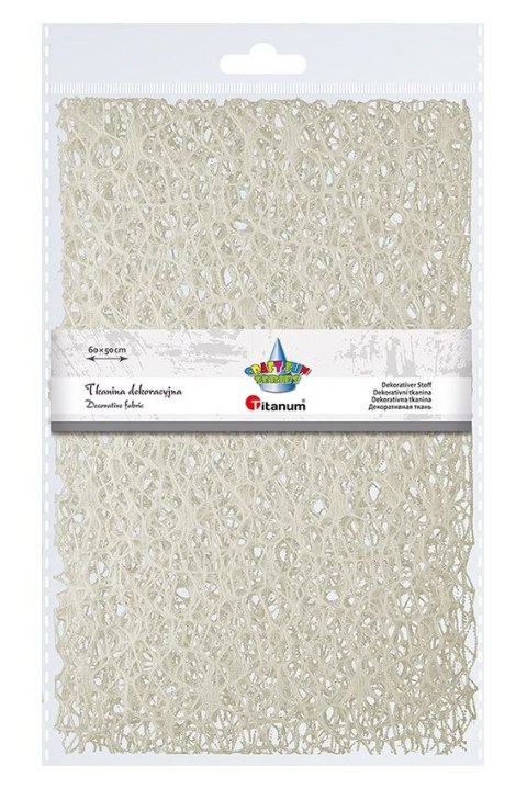Ozdoba materiałowa Craft-Fun Series siatka koronkowa kremowa Titanum (25CR0331-16)