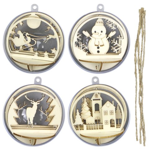 Ozdoba świąteczna Craft-Fun Series do złożenia Bombki akrylowe z widoczkami Titanum (DIY-XM(104))