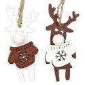Ozdoba świąteczna Craft-Fun Series zawieszki renifery w sweterkach Titanum (DIY-XM(585))