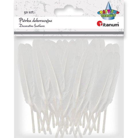 Piórka Craft-Fun Series białe 50 szt Titanum (lotki)