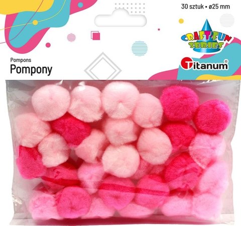 Pompony Craft-Fun Series różowe 30 szt Titanum (21006) Pompony Craft-Fun Series różowe 30 szt Titanum (21006)