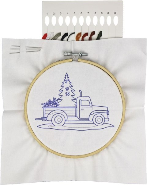 Zestaw kreatywny Craft-Fun Series Zestaw do haftowania - czerwony pick-up z choinką Titanum (25YY0512(1-6#)) Zestaw kreatywny Craft-Fun Series Zestaw do haftowania - czerwony pick-up z choinką Titanum (25YY0512(1-6#))