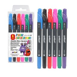 Flamaster dwustronny 6 kol. Fun&Joy (FJ-275-6)