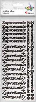 Naklejka (nalepka) Craft-Fun Series Zaproszenie ZŁOTY CZARNE Titanum