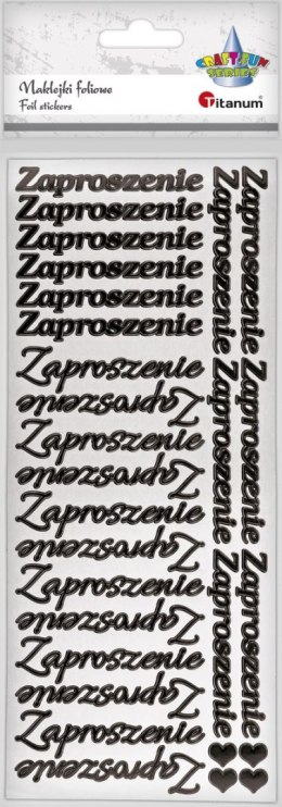 Naklejka (nalepka) Craft-Fun Series Zaproszenie ZŁOTY CZARNE Titanum