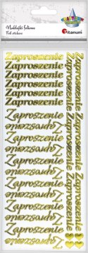 Naklejka (nalepka) Craft-Fun Series Zaproszenie ZŁOTY KOLOR Titanum
