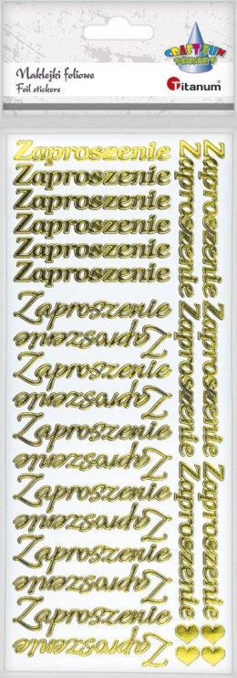 Naklejka (nalepka) Craft-Fun Series Zaproszenie ZŁOTY KOLOR Titanum