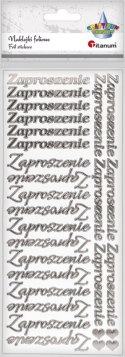Naklejka (nalepka) Craft-Fun Series Zaproszenie ZŁOTY SREBRNY Titanum