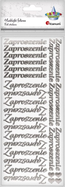 Naklejka (nalepka) Craft-Fun Series Zaproszenie ZŁOTY SREBRNY Titanum