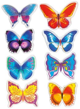 Naklejka (nalepka) Craft-Fun Series żelowe Motyle_2 Titanum (MNA-7)