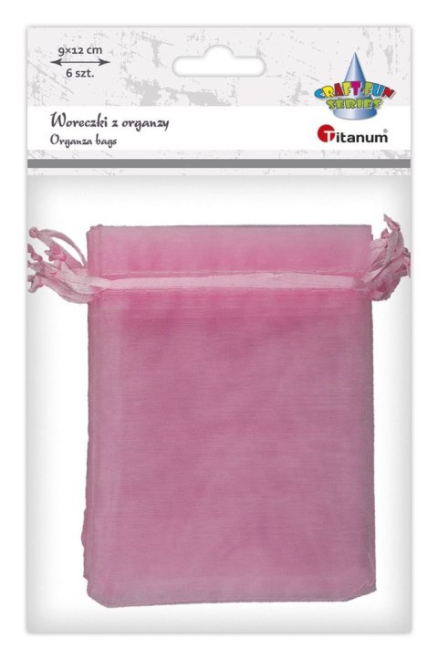 Organza Craft-Fun Series Woreczki z organzy różowe Titanum (25BJ033127-3)