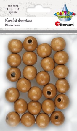 Ozdoba drewniana Craft-Fun Series Korale drewniane w kolorze ciemnobrązowym Titanum (25KBZ008)