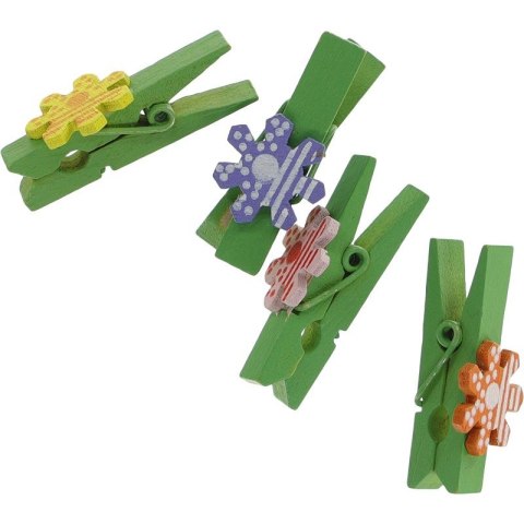 Ozdoba drewniana Craft-Fun Series klamerki kwiatki Titanum (C704)