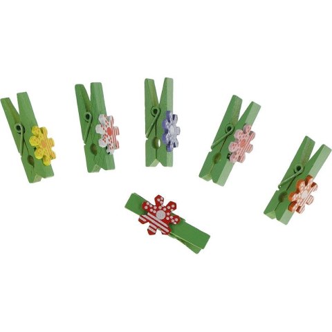 Ozdoba drewniana Craft-Fun Series klamerki kwiatki Titanum (C704)